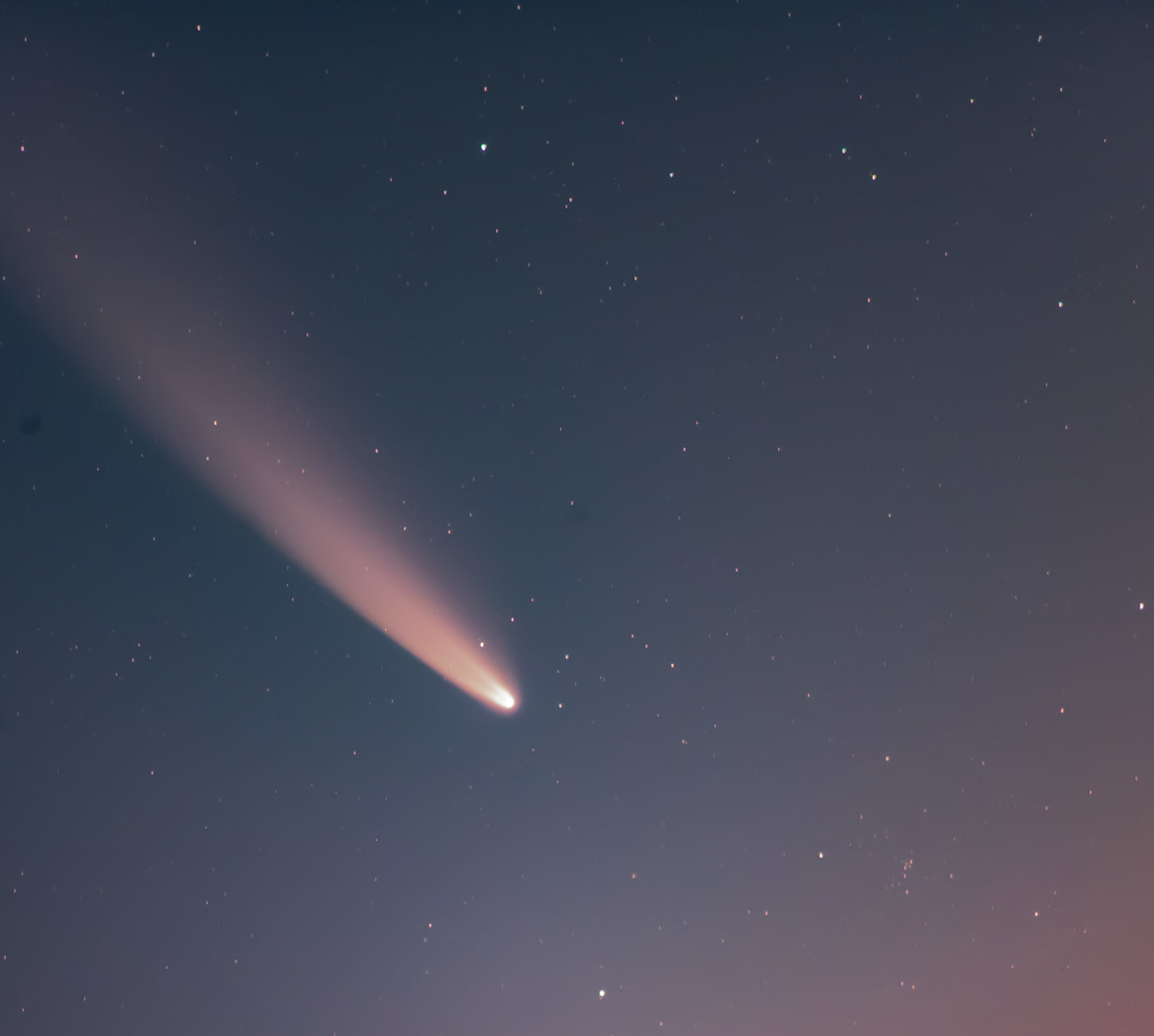 Cometa Neowise desde el Observatorio del Teide
