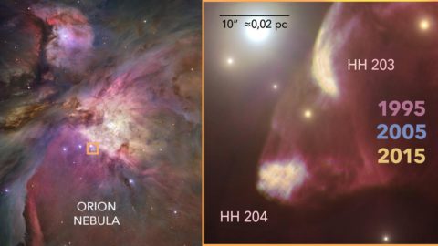 Un equipo de investigación del IAC consigue analizar el impacto de un jet protoestelar en la Nebulosa de Orion