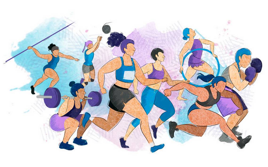 Deporte Mujer Corriendo Icono De Fitness. Ilustración Aislada Y
