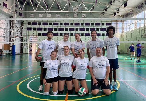 Integrantes del equipo ganador de la categoría de voleibol mixto. Foto: M. Robayna