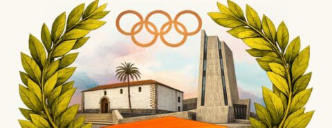 Cartel anunciador de la XXIII Feria del Libro de Adeje bajo la temática olímpica. Foto: Ayuntamiento de Adeje