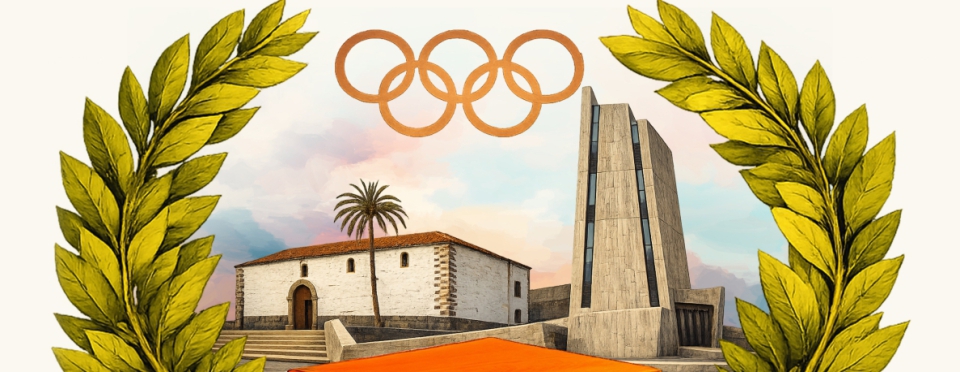 Cartel anunciador de la XXIII Feria del Libro de Adeje bajo la temática olímpica. Foto: Ayuntamiento de Adeje