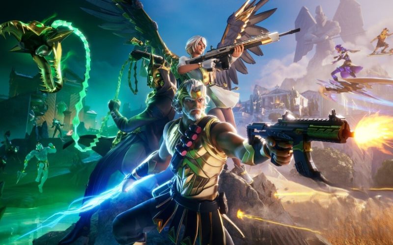 Cartel oficial oficial de la Temporada 2 de Fortnite Capítulo 5: Mitos y Mortales