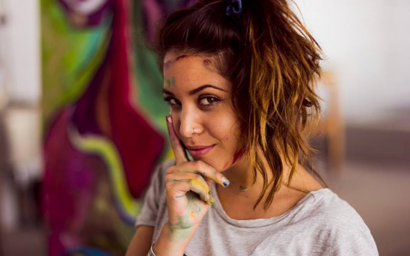 Carla Mantas, estudiante de Bellas Artes y pintora