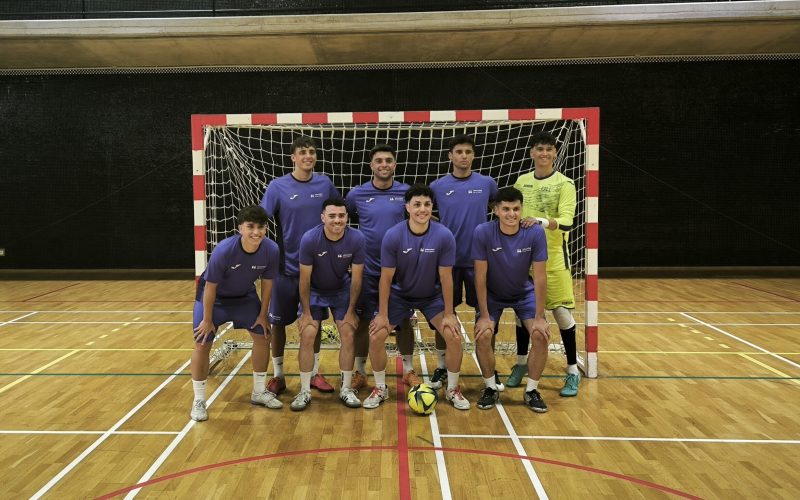 Plantilla de la ULL en la final de fútbol sala masculino
