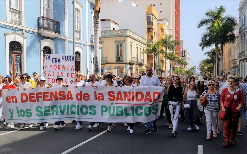 Manifestación 25M de sanidad y servicios públicos en Gran Canaria