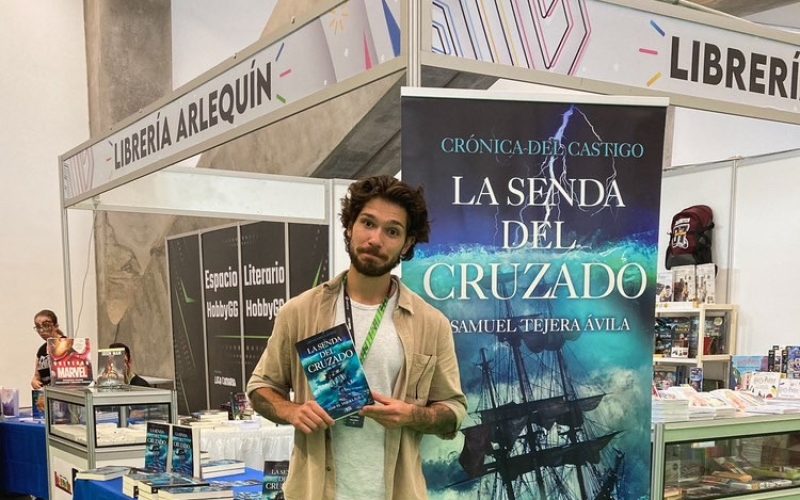 Samuel Tejera en el estand de Tenerife.GG. Foto: PULL