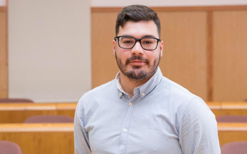 Santiago Batista, portavoz del Grupo de Estudiantes de la ULL. Foto: PULL