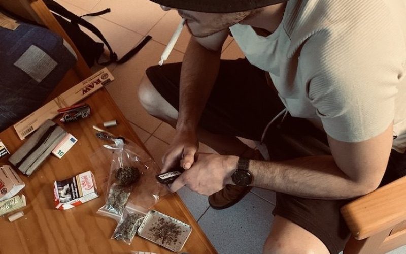 Karim Melián, en un club cannábico
