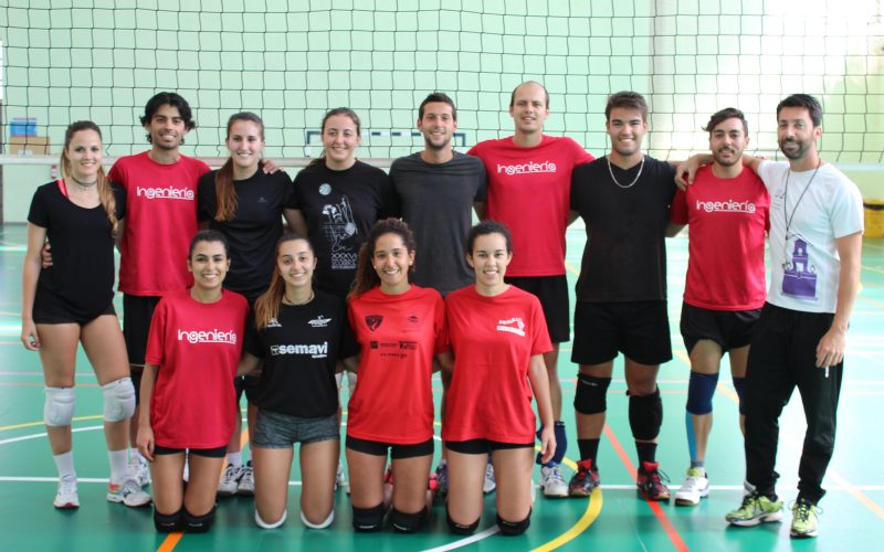 Equipos finalistas del Trofeo Rector absoluto de voleibol mixto en la ULL, 2017