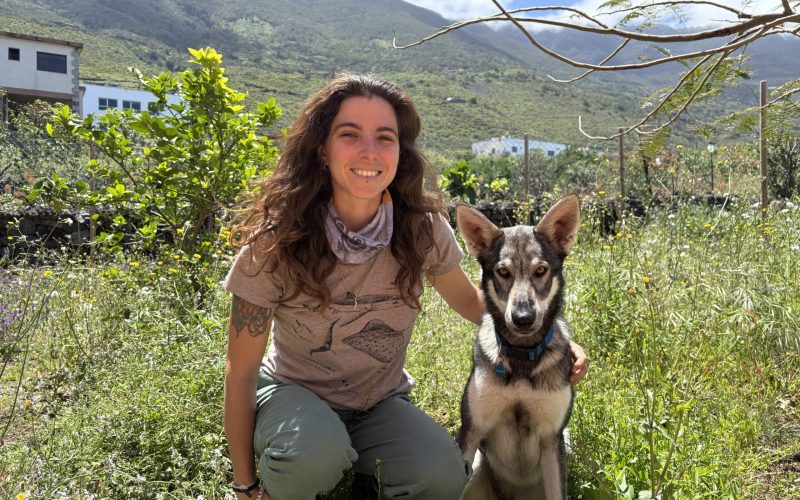 Ridolfi junto a su perro