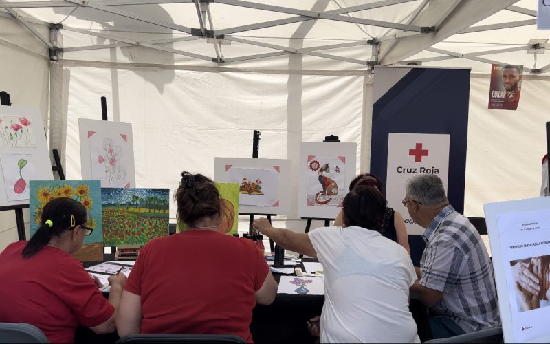 Taller de pintura en la Feria de la Salud