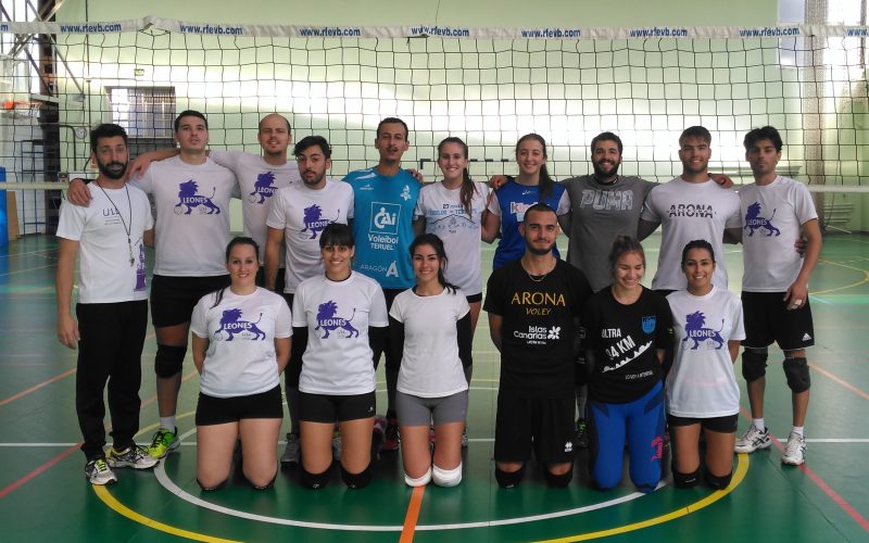 Equipos de la final de voleibol mixto en la ULL 2017