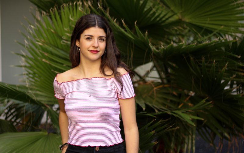 Laura Pérez Buquerín en la facultad de Bellas Artes