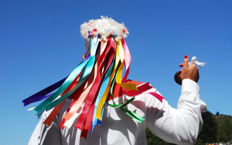 El tradicional gorro de los bailarines para la Bajada de la Virgen de los Reyes