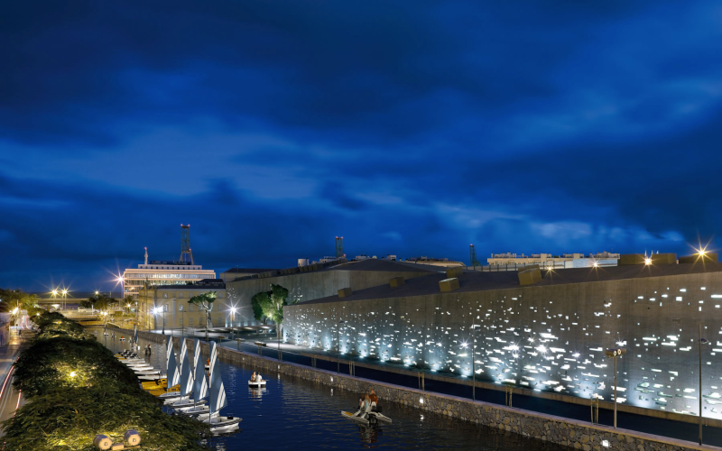 Residencias artísticas en Tenerife: canal navagable junto al TEA