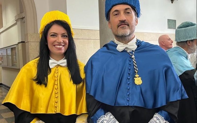 Laura Ezama y Ernesto Pereda (Acto Investidura ULL 2023)