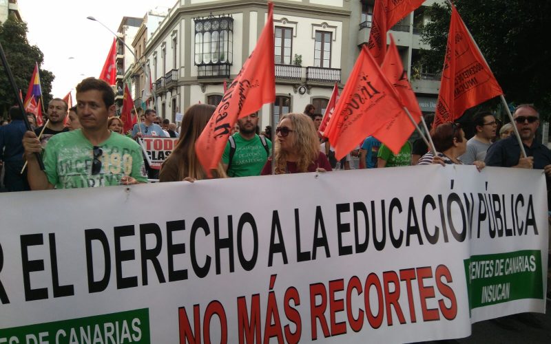 Manifestación estudiantes nueve de marzo Tenerife