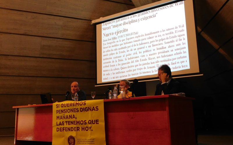 Mesa redonda sobre el sistema público de pensiones.