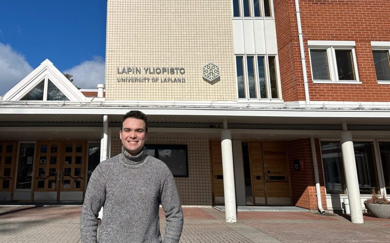 Andrés Delgado, estudiante de Erasmus de la ULL, en Laponia