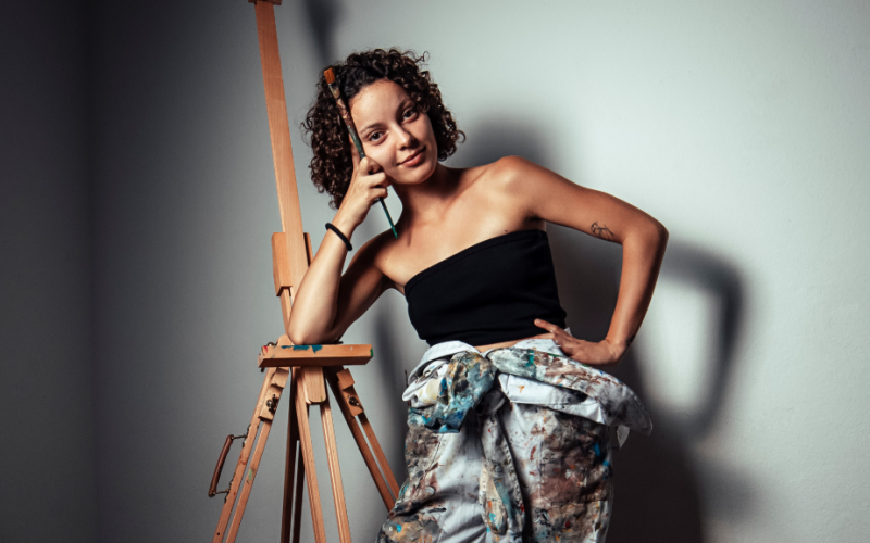 La pintora Sara Gutiérrez Melián