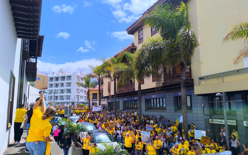 Manifestantes Puerto de la Cruz