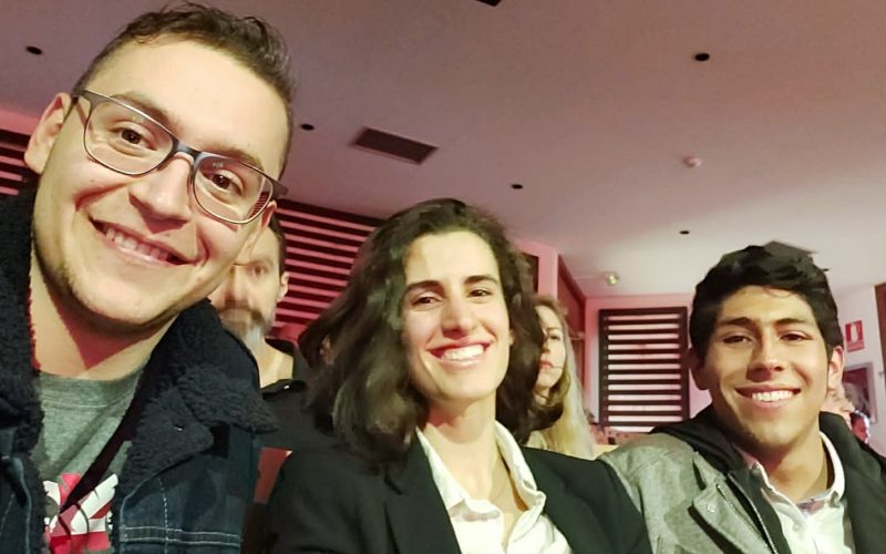 Cristian Mejías, Gara García y Dylan Díaz.