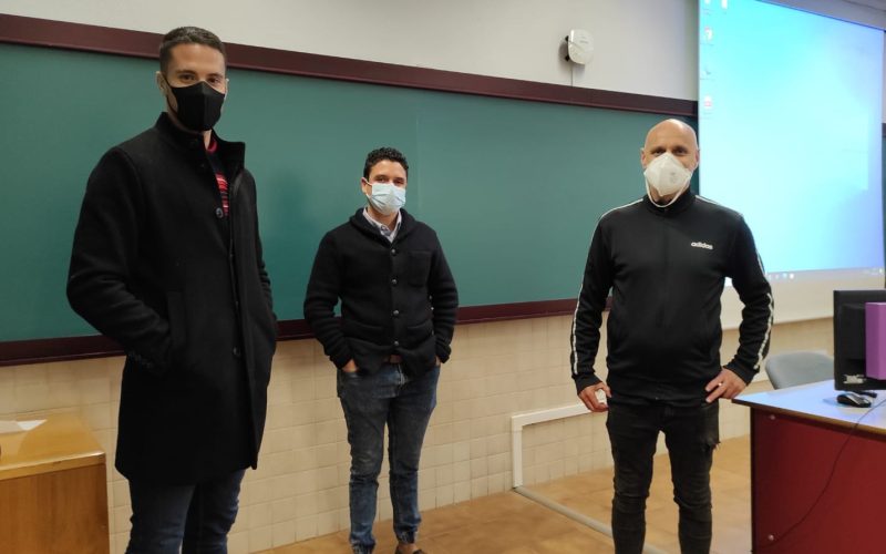 Juanra Álvarez, Francisco Batista y Jorge Pastor en el taller Psicología aplicada al deporte.