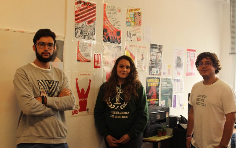Alejandro Sicilia, Zuleyma González y Eduardo Febles, integrantes de la candidatura ACE