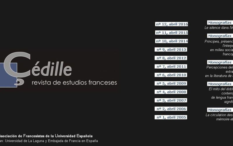 Çédille, revista de estudios franceses