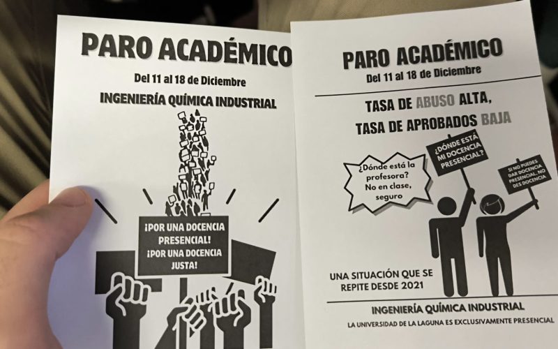 Paro académico Ingeniería Química Industrial