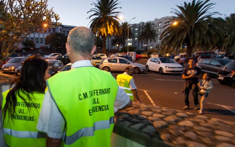 La ULL realzia un simulacro de evacuación en el colegio mayor San Fernando