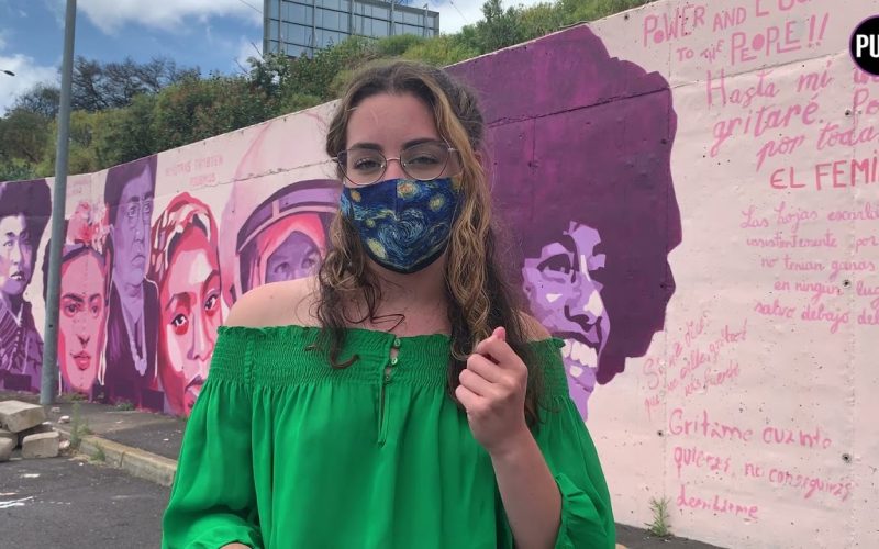 Ex alumnas de Bellas Artes recrean el mural del 8M vandalizado en Madrid
