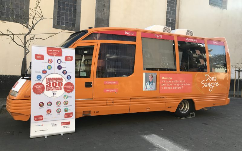 Unidad móvil del Instituto Canario de Hemodonación y Hemoterapia