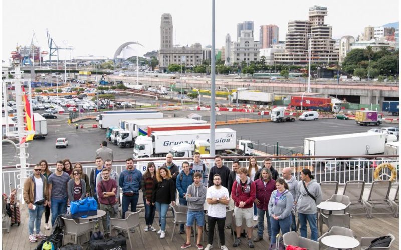 Treinta estudiantes de Náutica, de prácticas en el 'Volcán del Teide'
