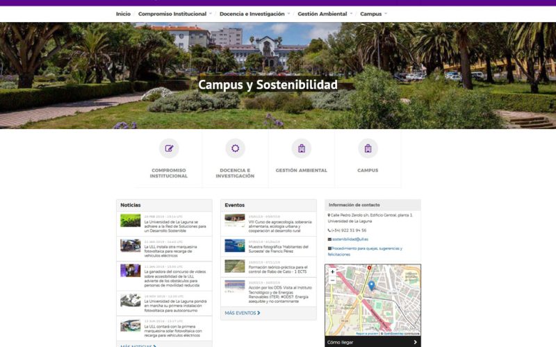 La ULL estrena una web sobre sostenibilidad