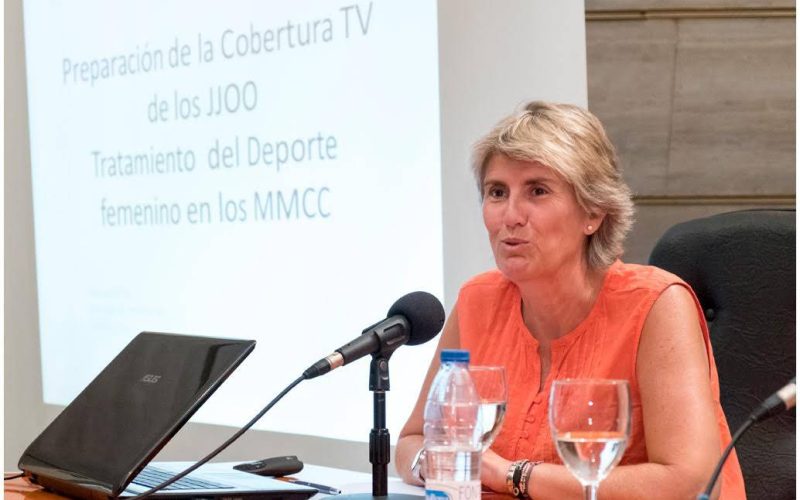 La periodista Paloma del Río, en una sesión anterior en la ULL