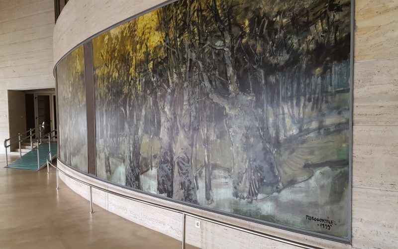 Mural de Pedro González en la Facultad de Periodismo de la Universidad de La Laguna