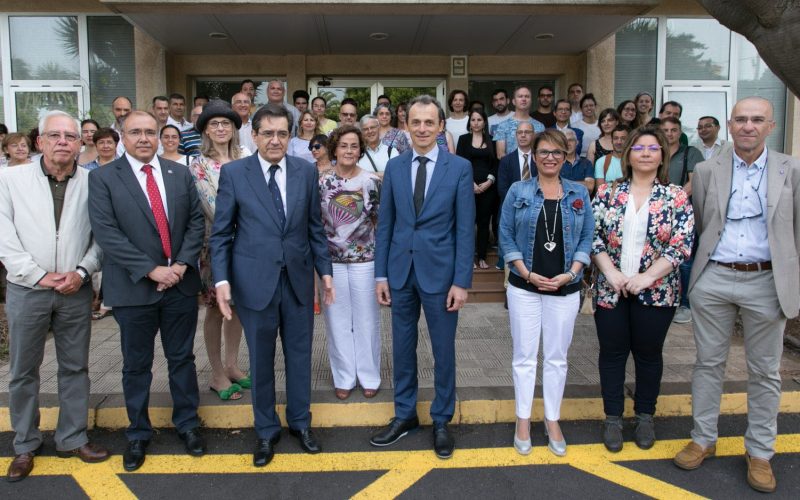 Visita de el ministro de ciencia Pedro Duque a la ULL