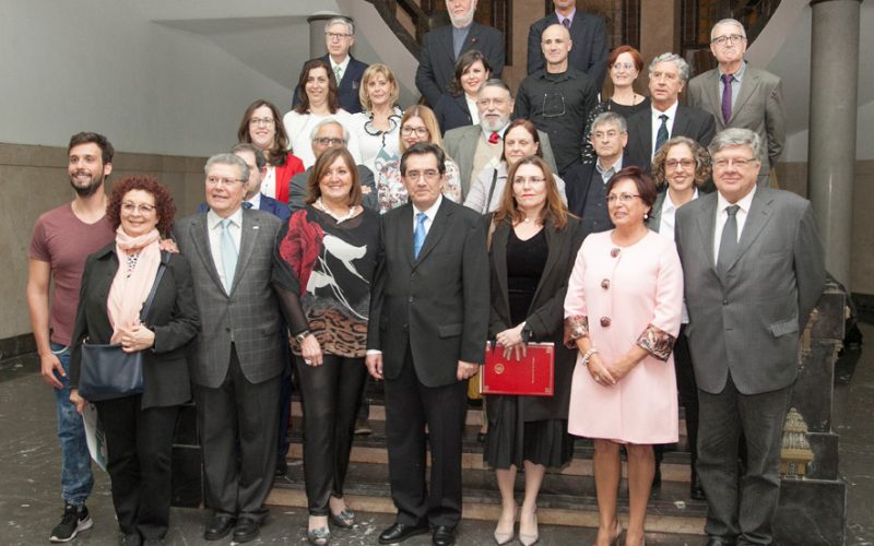 Foto de familia del acto institucional  de la Universidad de La Laguna 2018