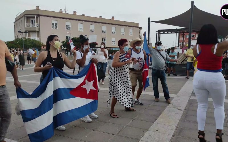Una concentración por la libertad del pueblo cubano