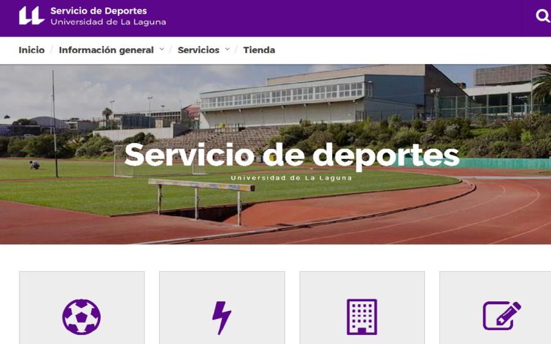 Web del Servicio de Deportes de la Universidad de La Laguna